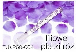 Tuba strzelająca - fioletowe płatki róż 60cm #2