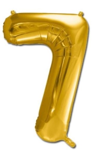 Balon foliowy XXL złoty - cyfra 7 #1