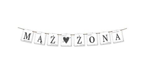 Baner weselny MĄŻ ŻONA 100cm #1