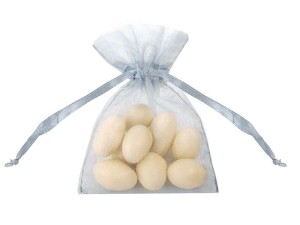 Woreczki z organzy srebrne 20szt - 10cm #2