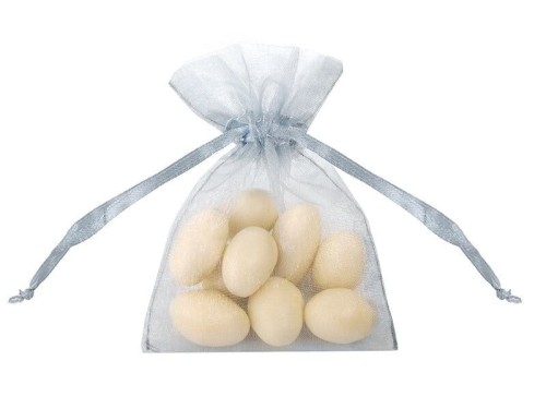 Woreczki z organzy srebrne 20szt - 10cm #2
