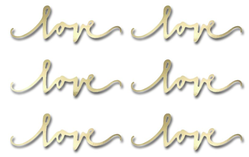 Napis love złoty 6szt 20cm #1