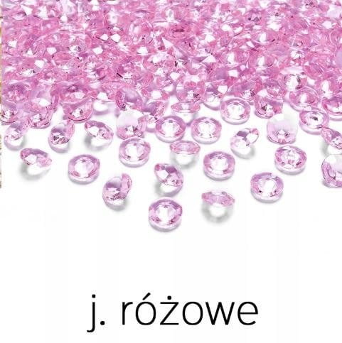 Diamentowe konfetti 12mm Kryształ Svarovski 100szt - j. różowe #2