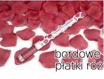 Tuba strzelająca - bordowe płatki róż 80cm #2