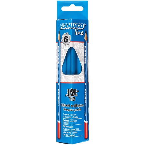 Ołówki trójkątne HB Flamingo - zestaw 12szt.  #2