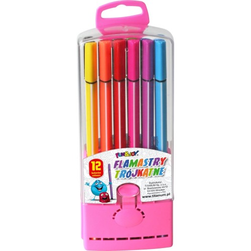 Flamastry zestaw 12 szt trójkątne #2