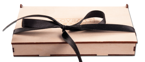 Pudełko drewniane z grawerem Loveart 16x10cm #1