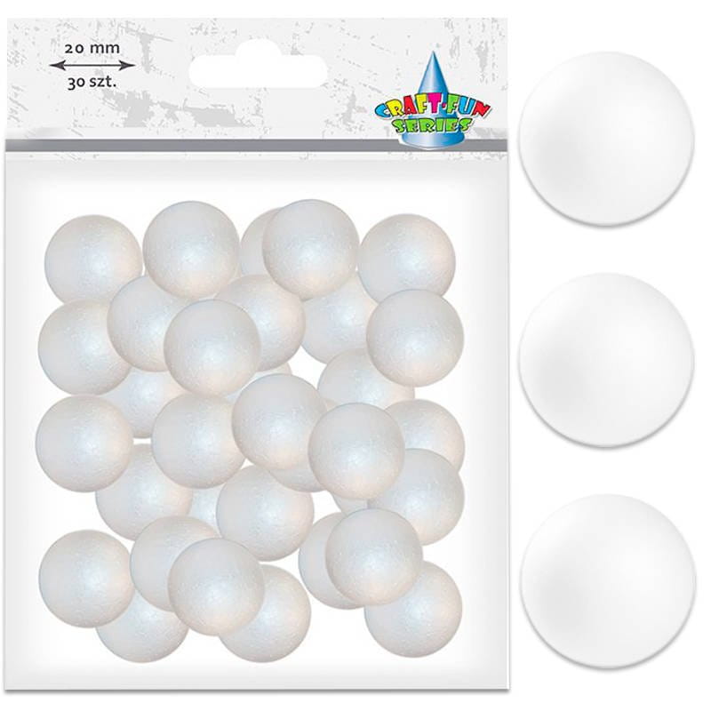 Kule styropianowe - bombki, 2cm - 30 sztuk #3