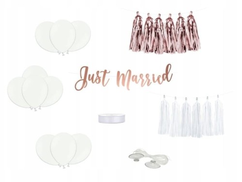 Zestaw dekoracji samochodowych - Just married #1
