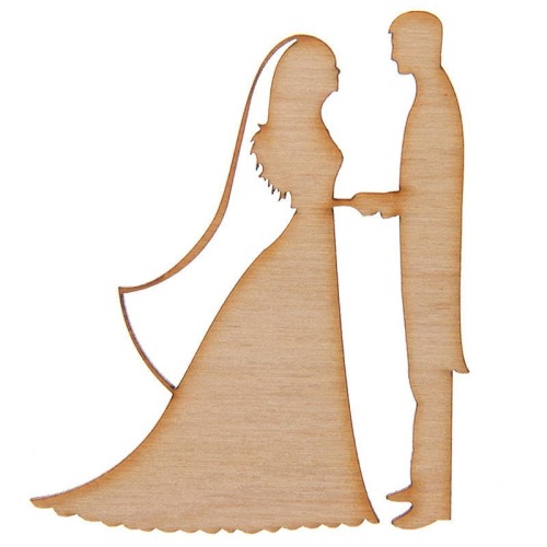 Drewniana młoda para, ślub, wesele, zakochani Deco 3 #1