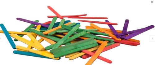 Drewniane patyczki kolorowe - 70szt #2