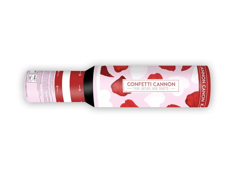 Tuba Granat z sercami i płatkami róż 30cm #1