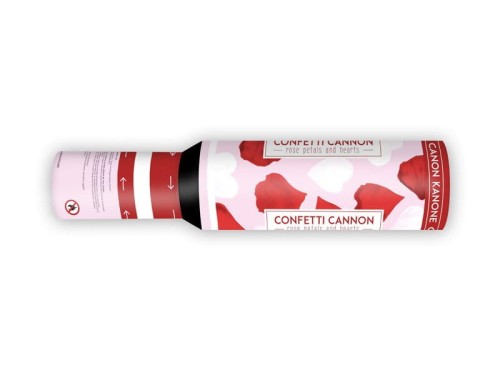 Tuba Granat z sercami i płatkami róż 30cm #2