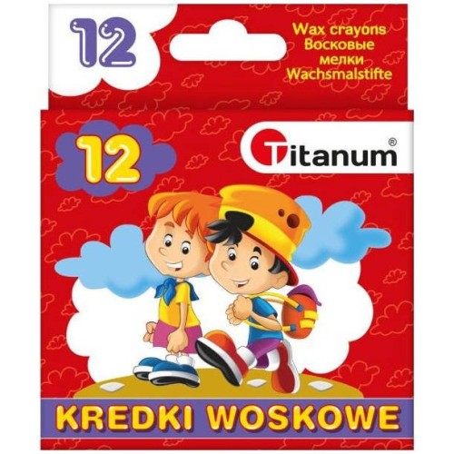 Kredki woskowe Titanum 12 kolorów #1