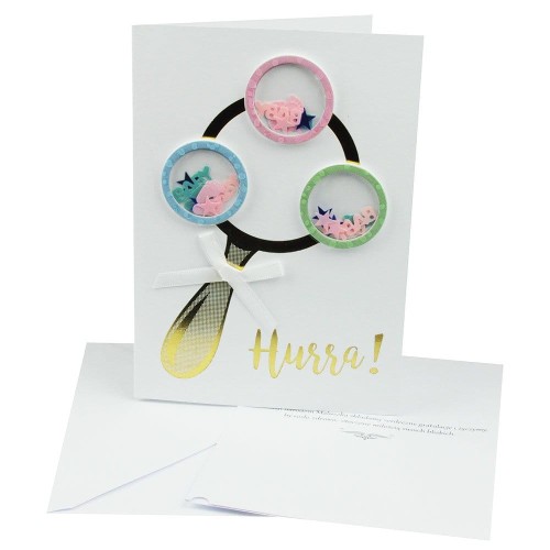 Kartka okolicznościowa „Hurra!” - gratulacje z okazji narodzin 13×18 cm #1