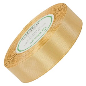 Wstążka satynowa Akces jasna złota 25 mm, 32 m kolor 146 #1