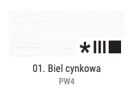 Farba olejna Renesans 60ml Olej For Art  - 1 Biel cynkowa #2