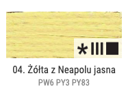 Farba olejna Renesans 60ml Olej For Art  - 4 Żółty neapolitański jasny #2