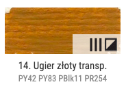 Farba olejna Renesans 60ml Olej For Art  - 14 Ochra złocista transparentna #2