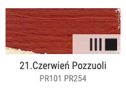 Farba olejna Renesans 60ml Olej For Art  - 21 Czerwony Pozzuoli #2