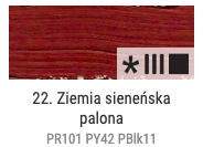Farba olejna Renesans 60ml Olej For Art  - 22 Siena palona #2