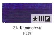 Farba olejna Renesans 60ml Olej For Art  - 34 Błękit ultramaryna #2