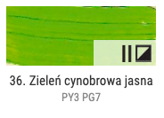 Farba olejna Renesans 60ml Olej For Art  - 36 Zieleń cynobrowa jasna #2