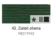 Farba olejna Renesans 60ml Olej For Art  - 43 Zieleń oliwkowa właściwa #2