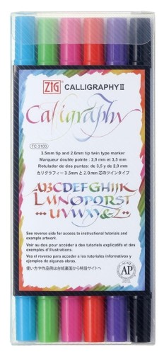 Zestaw pisaków do kaligrafii ZIG CALLIGRAPHY II  - 6szt #2