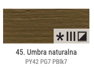 Farba olejna Renesans 60ml Olej For Art  - 45 Ziemia umbra naturalna #2