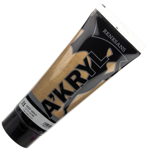 Farba akrylowa metaliczna Renesans 200ml - 31 złota ciemna #1