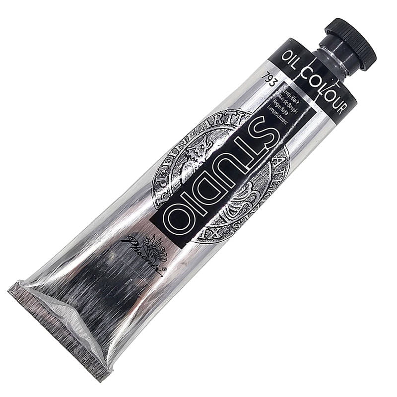 Studyjna farba olejna Phoenix 120 ml - 793 Lamp Black - czarna #1