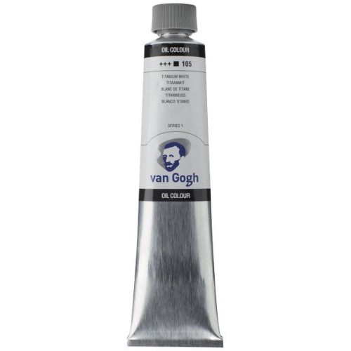 Farba olejna Talens Van Gogh 200 ml - 105 Titanium white - biel tytanowa #1