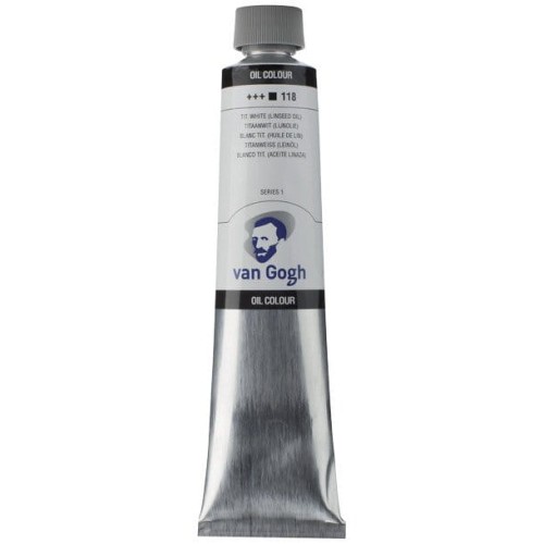 Farba olejna Talens Van Gogh 200 ml - 118 Titanium white - biel tytanowa z olejem lnianym #1