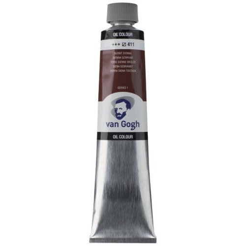 Farba olejna Talens Van Gogh 200 ml - 411 Burnt sienna #1
