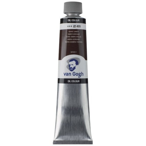 Farba olejna Talens Van Gogh 200 ml - 409 Burnt Umber  #1