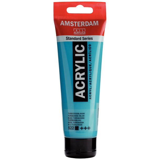 Farba akrylowa Talens Amsterdam 120ml - 522 Turquoise blue #1