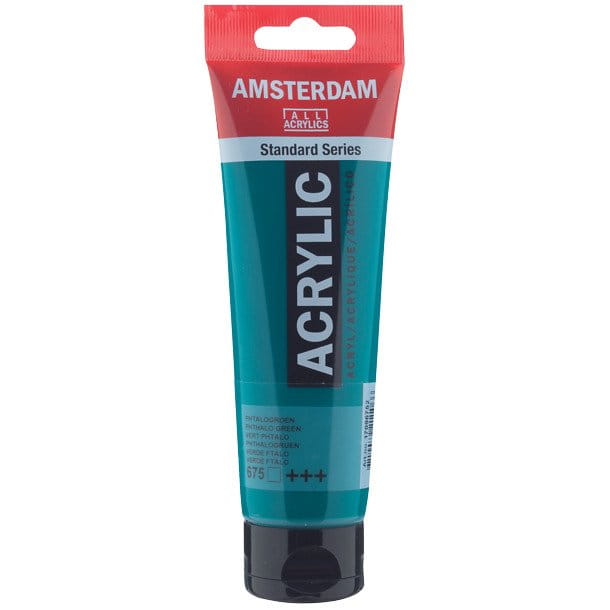 Farba akrylowa Talens Amsterdam 120ml - 675 Phthalo green #1