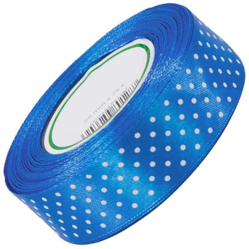 Wstążka w kropki 25 mm 23m - 70 light blue #1