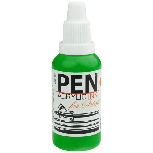 Tusz akrylowy PEN do aerografu 35 ml 11 - Zieleń złotawa #1