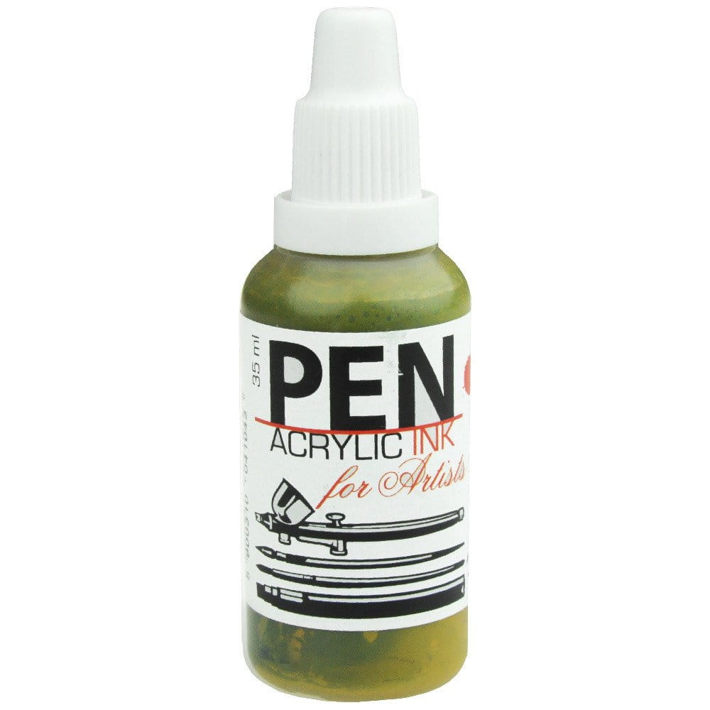 Tusz akrylowy PEN do aerografu 35 ml - 14 Ugier zielony #1