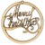 Drewniana zawieszka bombka napis Merry Christmas Decor #1