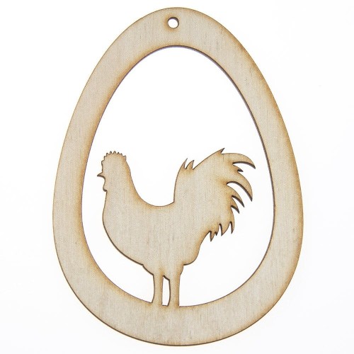 Zawieszka drewniana kogut w jajku 9.5cm Decor #1