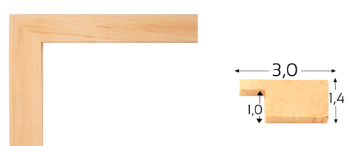 Rama H drewniana płaska 10×15 cm - naturalna elegancja dla Twoich zdjęć #1