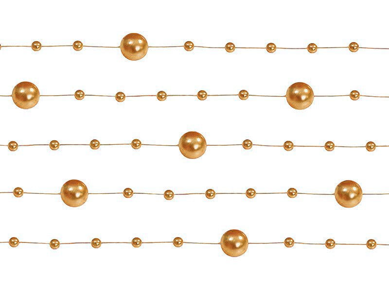 Girlanda perłowa c. pomarańcz 1,3 m #1