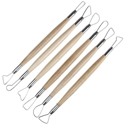 Zestaw dwustronnych szpatułek do modelowania gliny i drewna Phoenix - 6 sztuk #1