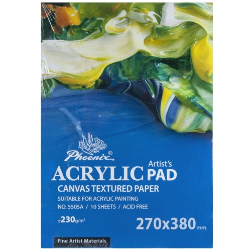 Blok do farb akrylowych Acrylic Pad Phoenix 230 g - 27x38 cm, 10 arkuszy #1