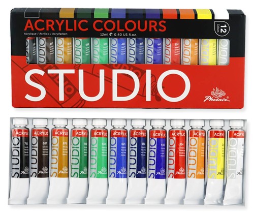 Zestaw farb akrylowych Phoenix 12x12ml #2