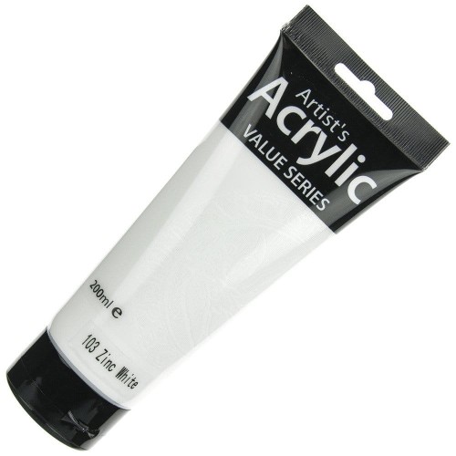 Farba akrylowa Phoenix 200ml - 103 Zinc White - biała biel cynkowa #1