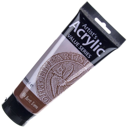 Farba akrylowa Phoenix 200ml - 684 Burnt Sienna - brązowa #1